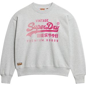 Superdry TONAL VL LOOSE SWEATSHIRT Dames Trui - Grijs - Maat XL