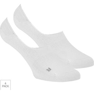 Bamboe Footies Dames 6-Pack - Wit - Maat S/M - Zachte En Ademende Kousevoetjes Voor Dames