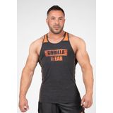 Gorilla Wear Wallace Tank Top - Grijs/Oranje - L