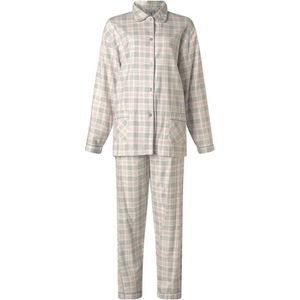 Cocodream Dames Flanel Pyjama Ruit - Grijs - maat L