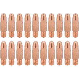 Lassen Tips 20Pcs Koper Contact Tip M6 voor Binzel 24KD MIG/MAG Lastoorts 0.8/1.0/1.2mm(1.0)