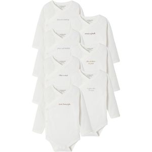 Envie de fraise Wekelijkse set van 7 body's pasgeboren gemengd met ENVIE DE FRAISE-berichten