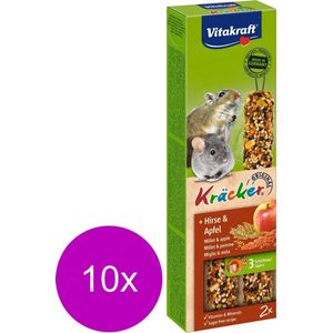 Vitakraft Muis/Gerbil Kracker Corn/Fruit - Knaagdiersnack - 10 x 2 stuks