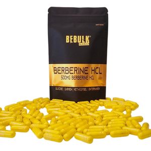 Berberine HCL 98% 500mg - Vegan - BeBulk Nutrition - 30 Capsules - Hoge kwaliteit - Gemaakt in Nederland