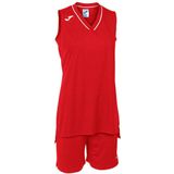 Joma - Atlanta Set - Rood - T-shirt en Korte Broek - Vrouw