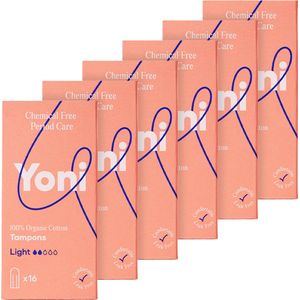 Yoni Tampons - Light - 6x16 - 100% Biologisch Katoen - 96 stuks
