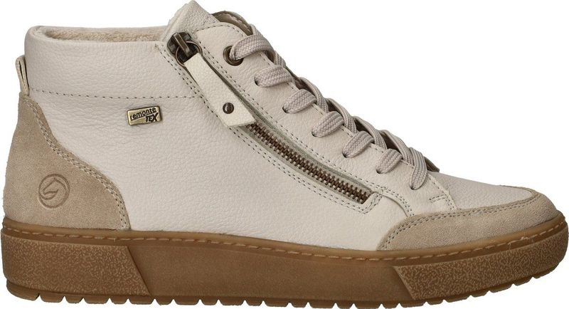 Remonte - Flotter Schnürboot - Leren Schoen - Beige - Vetersluiting