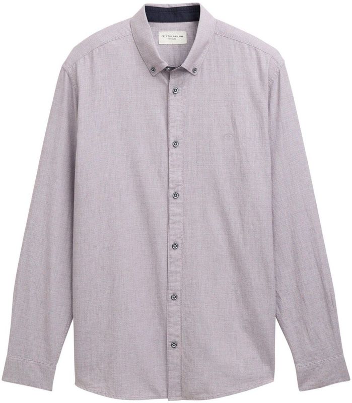 Tom Tailor - Overhemd - Gemêleerd - Lange Mouwen - 100% Katoen