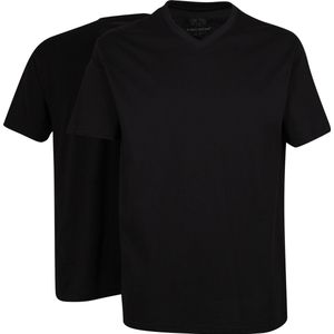 CECEBA Maverick American T-shirt (2-pack) - V-hals - zwart - Maat 5XL