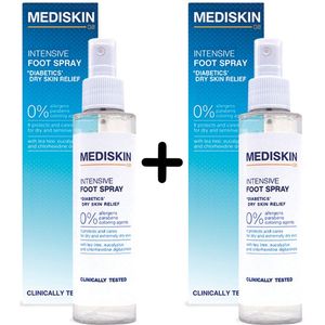 Mediskin Intensive Foot & Body Spray Duoset - Antibacteriële Voetenspray Voordeelverpakking - Beschermt & Herstelt - Met Eucalyptus en Teatree - 2 x 135ml