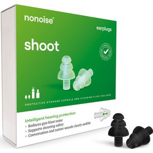Nonoise - Shoot - Oordoppen - 1 paar - Zwart