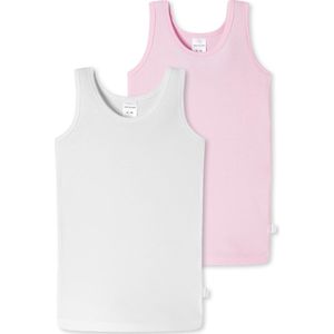 Schiesser 95/5 Organic 2 Pack Meisjes Onderhemd - Maat 104