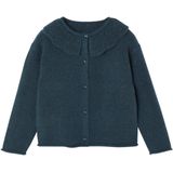 Vesten - Petrolblauw - Vest met Sierkraag - Meisjes - Zacht Breisel