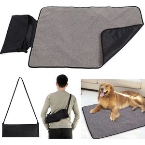 opvouwbare waterdichte huisdierdeken campingdeken hond kattenmat warme deken met tas 100 x 70 cm hondenmand hondenmat voor buiten binnen grote reisdeken voor huisdieren