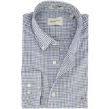 Gant - Overhemd - Blauw - Geruit - Lange Mouwen