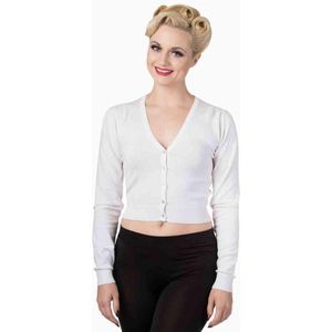 Dancing Days - LITTLE LUXURY CROPPED Cardigan - S - Wit