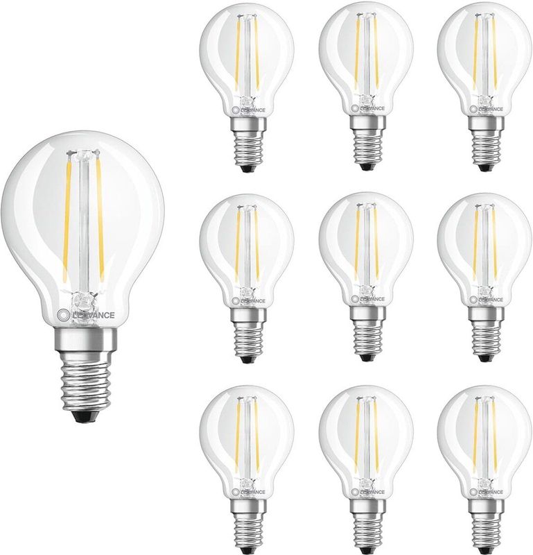 Ledvance - LED Filament Kogellamp E14 - 2.5W - 250lm - 2700K - Ø45mm - 10 stuks