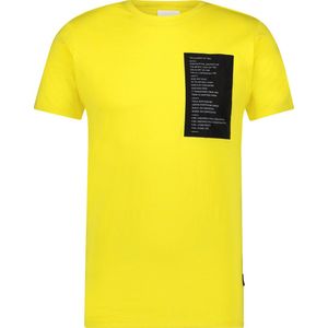 Purewhite -  Heren Regular Fit  T-shirt  - Geel - Maat S