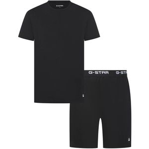 G-Star RAW - Pyjama - Zwart - SLATE - T-shirt & Shorts Regular Fit - Katoen-kwaliteit - Set van 2
