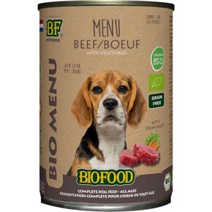 Biofood Organic - Biologisch Hondenvoer Natvoer - Rund - 12 x 400 gr NL-BIO-01