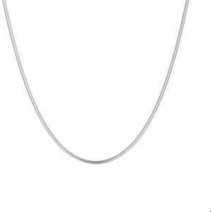 Zilver Gerhodineerde Collier slang rond 1 1329071