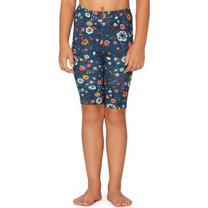 Merry Style Meisjes Leggings - Sport - Vrijetijdsbroek - Korte - Katoen - Blauw/kleine bloemen - 122 - MS-MS10-406-LE