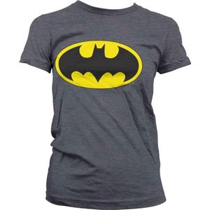 DC Comics Batman Dames Tshirt -XL- Signal Logo Grijs