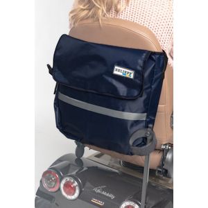 Belieff Scootmobiel tas - Voor Achterop - Scootmobieltas - Rugleuning Tas Scootmobiel - Opbergtas Scootmobiel - Met Reflectiestreep - Blauw