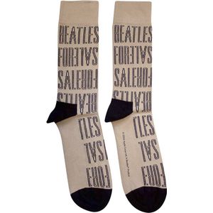 The Beatles - For Sale Text Outlines Repeat Sokken - Creme