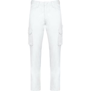 Broek Heren M WK. Designed To Work White 65% Katoen, 33% Polyester, 2% Elasthan