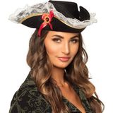 Boland - Hoed Piraat Stacey Zwart - 57 - Volwassenen - Vrouwen - Piraten