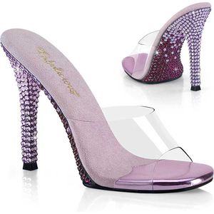 Fabulicious - GALA-01DMM Muiltjes met hak - US 5 - 35 Shoes - Transparant/Paars
