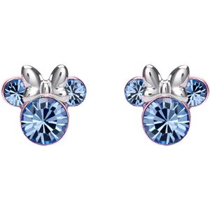 Disney Minnie Silver Plated December Birthstone Stud Earrings