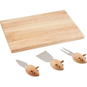 Muis kaasplankenset met mes- en snijset