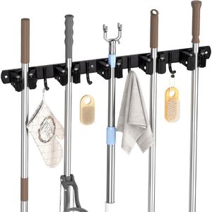 Bezemhouder - RVS - Tuingereedschap Ophangsysteem - Gereedschapshouder