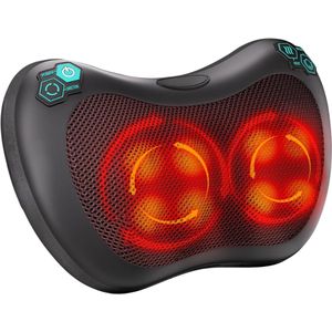 ZRSS® Shiatsu Massagekussen - Elektrisch Nekmassage Apparaat - Nek, Schouder, en Rug - 8 Knooppunten
