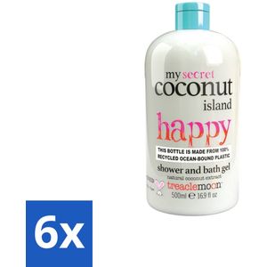 Treaclemoon – Douchegel – My Coconut Island – 500 ml - Voordeelverpakking - 6 stuks