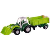 Cavallino XL Tractor Groen met Kiep Aanhangwagen, 86,5cm