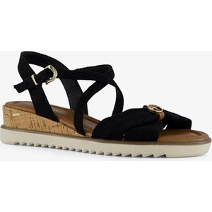 Tamaris dames sandalen met sleehak zwart - Maat 37