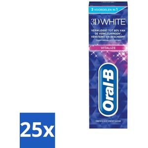 Oral-B - 3D White Vitalize - Tandpasta - Whitening - 75 ml - Bulkverpakking - 25 stuks