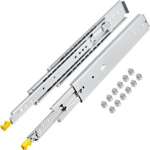 Ladegeleider - Lade Rails - Industrieel staal - Tot 225 KG - 3-voudige volledige verlenging
