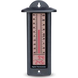 ETI Max/Min Thermometer met Grafische Staafweergave - Ruimtethermometer - Kamerthermometer - Onthoudt de hoogst en laagst gemeten temperatuur