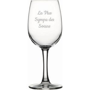 Witte wijnglas gegraveerd - 26cl - La Plus Sympa des Soeurs