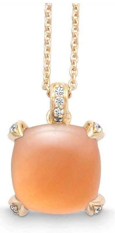 Quinn - Halsketting - Goud - 585/- 14 Karaat - Maansteen - 10x10mm