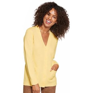 Dik gebreid vest met knopen