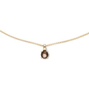 Glow 202.2303.45 Elements Of Love Dames Ketting - Collier - Sieraad - Ketting met hanger - Fantasie - 14 Karaat Goud - Vossenstaart - 10 mm breed