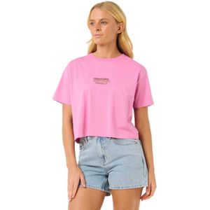 Sun & Sea - Crop T-shirt - Stonewash - 100% Katoen