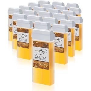 ItalWax Flex Waxpatroon Amber - 24 stuks Cartridge Set voor Professionele Waxing - Doos 24 st