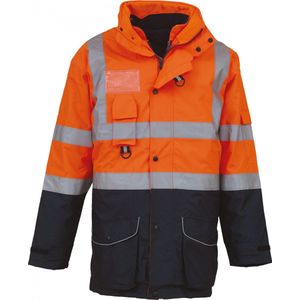 Jas Unisex XL Yoko Lange mouw Hi Vis Orange / Navy 100% Polyester