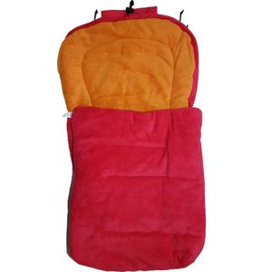 ISI MINI - Voetenzak Buggy - Fleece - autostoel 0 - Rood / Oranje